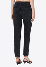 Washed Straight-Leg Jeans