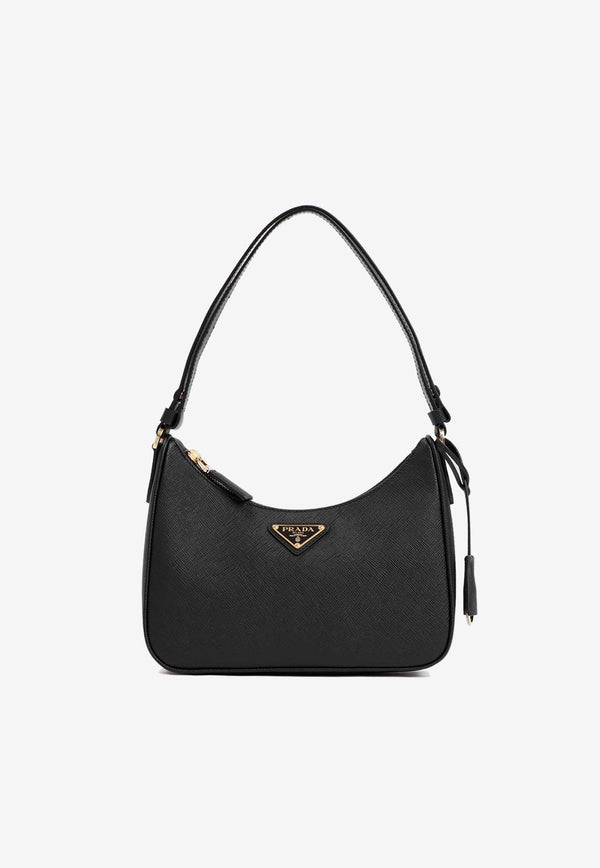 Mini Re-Edition Hobo Bag in Saffiano Leather