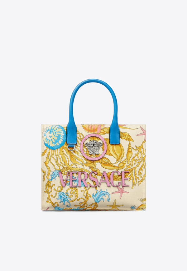 Versace Small La Medusa Underwater Barocco Tote Bag Multicolor 1005861 1A15308 5K75P