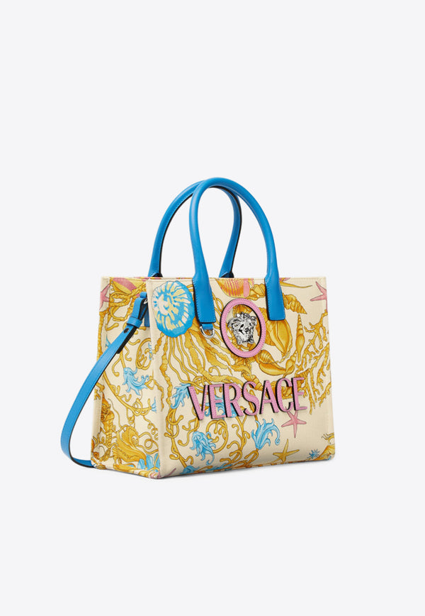 Versace Small La Medusa Underwater Barocco Tote Bag Multicolor 1005861 1A15308 5K75P