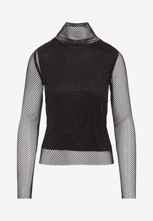 Gerarda Crystal Mesh Top