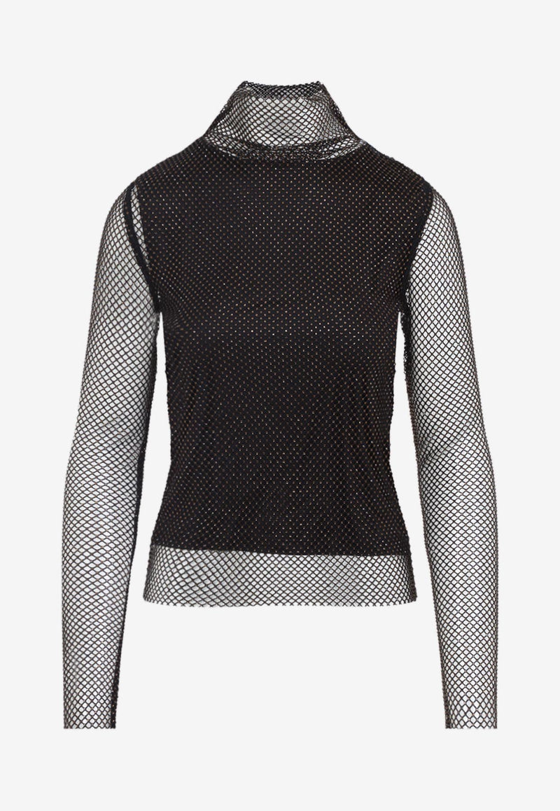 Gerarda Crystal Mesh Top