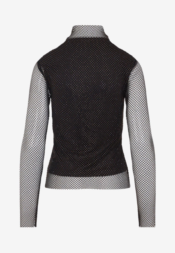Gerarda Crystal Mesh Top
