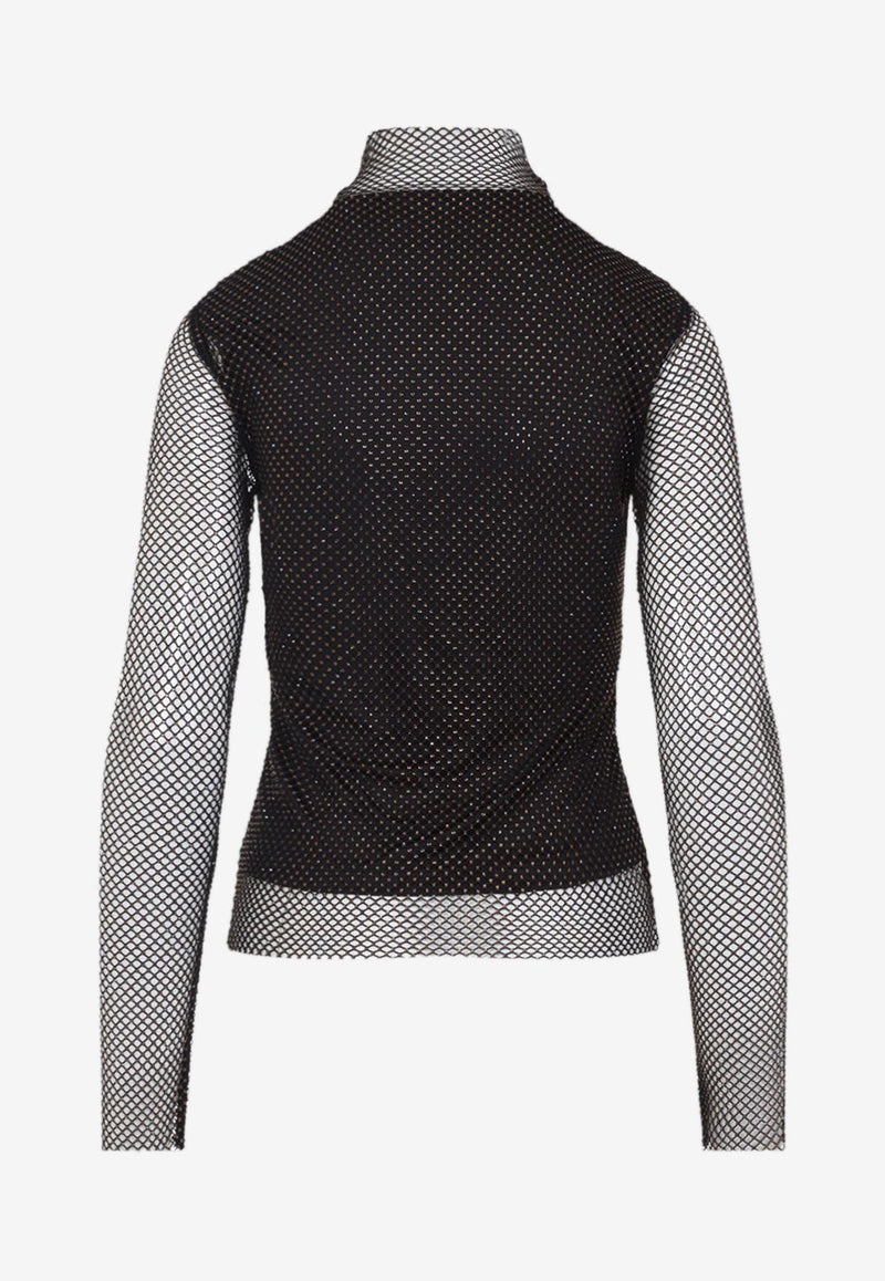 Gerarda Crystal Mesh Top