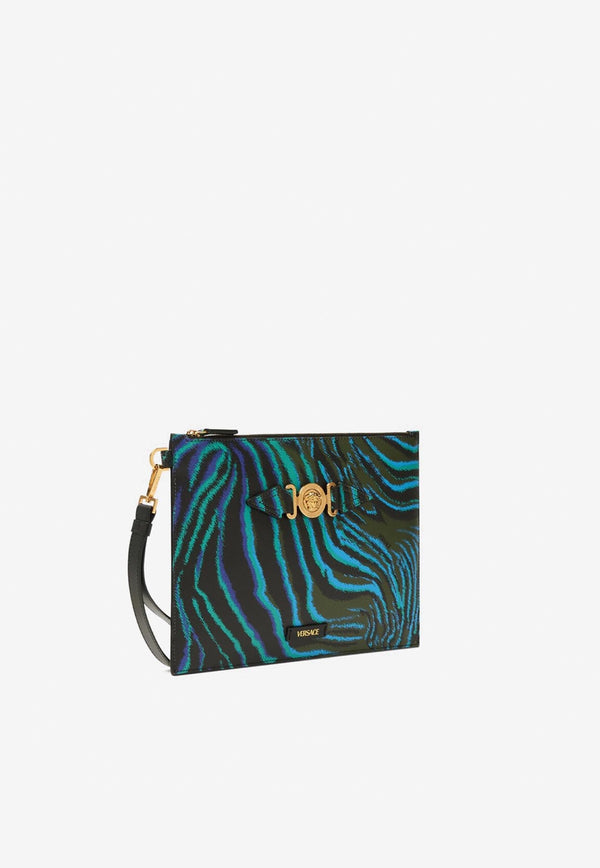 Versace Tiger Medusa Biggie Pouch Bag Multicolor 1006243 1A07629 5K14V