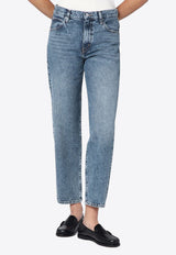 Washed Straight-Leg Jeans