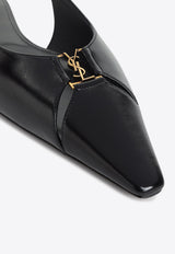 Babylone Calf Leather Slingback Flats