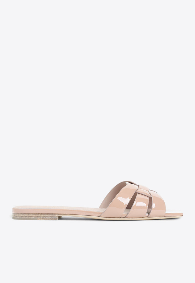 Tribute Patent Leather Flat Sandals