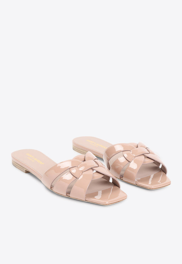 Tribute Patent Leather Flat Sandals
