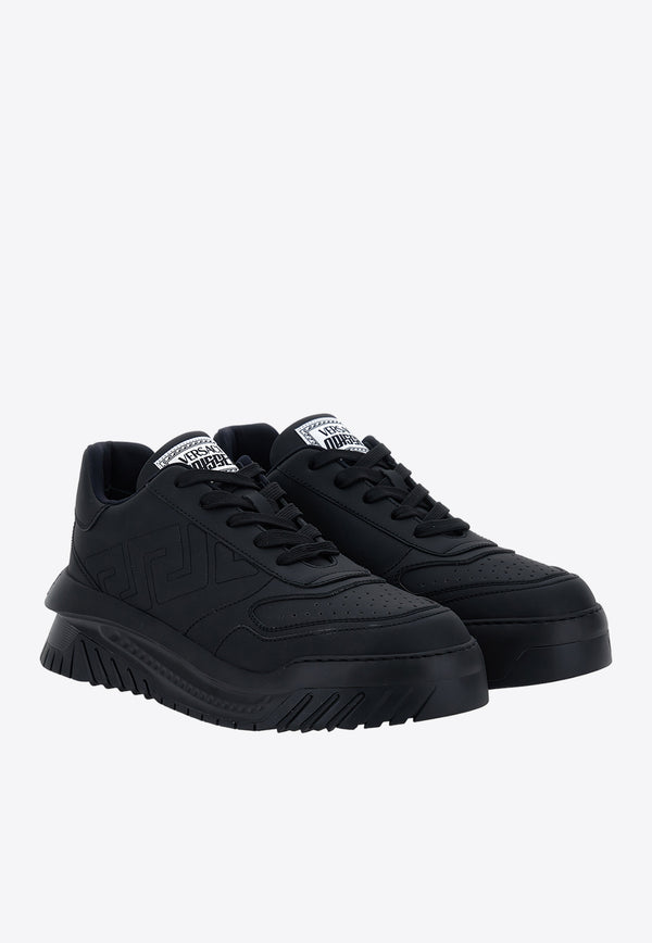 Odissea Greca Sneakers in Calf Leather Versace Black 1008124-1A05873-1B000