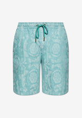 Versace Barocco Jacquard Denim Shorts Blue 1008187 1A15031 1D910