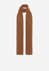 The Row Amios Wool Ribbed Scarf Beige 10083Y961/R_THERO-FWN