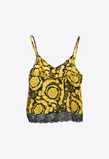 Versace Barocco Sleeveless Pajama Top Yellow 1008557-1A06155-5B000