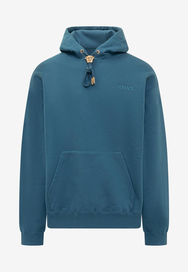 Logo-Embroidered Hoodie with Medusa Head Detail – THAHAB KW
