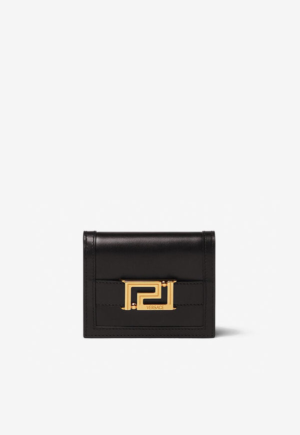 Versace Greca Goddess Bi-Fold Wallet in Calf Leather Black 1008832 1A05134 1B00V