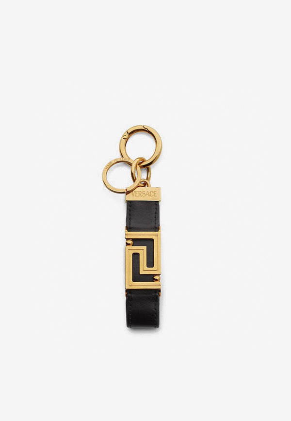 Versace Greca Goddess Keychain in Calf Leather Black 1008834 1A05134 1B00V