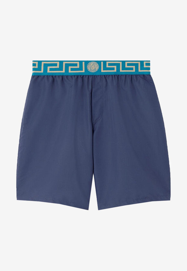 Versace Greca Border Swim Shorts Blue 1008968 A232415 2EF60