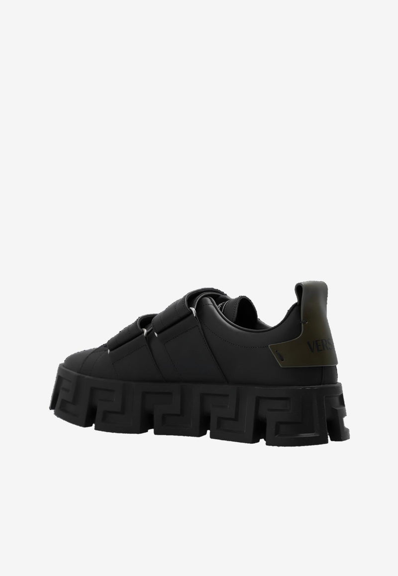 Versace Greca Low-Top Sneakers Black 1009741 1A02500 2BG6B