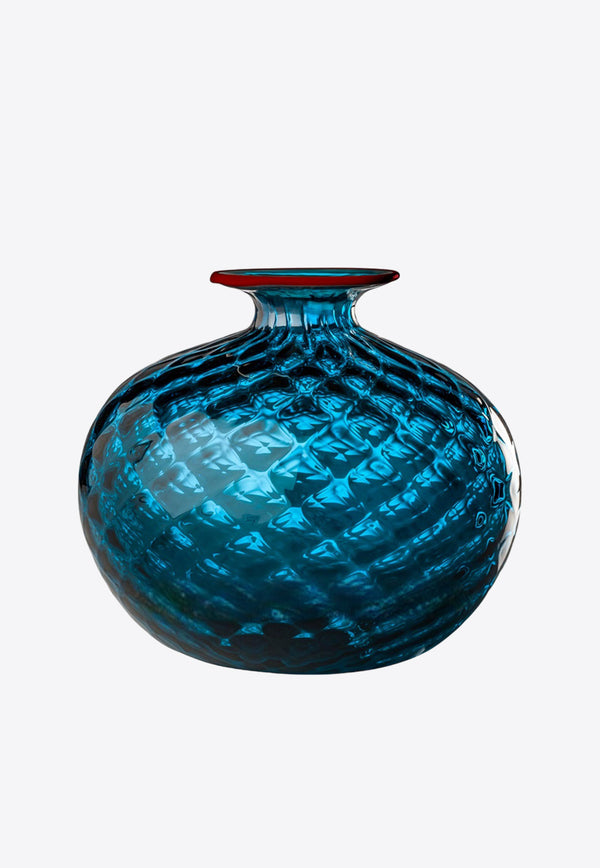 Venini Small Monofiore Balloton Vase Blue 100.36 OZ