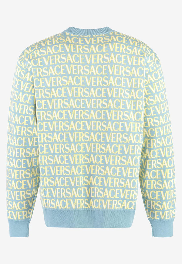 Versace Logo Jacquard Sweatshirt Multicolor 1010249 1A07466 5V510