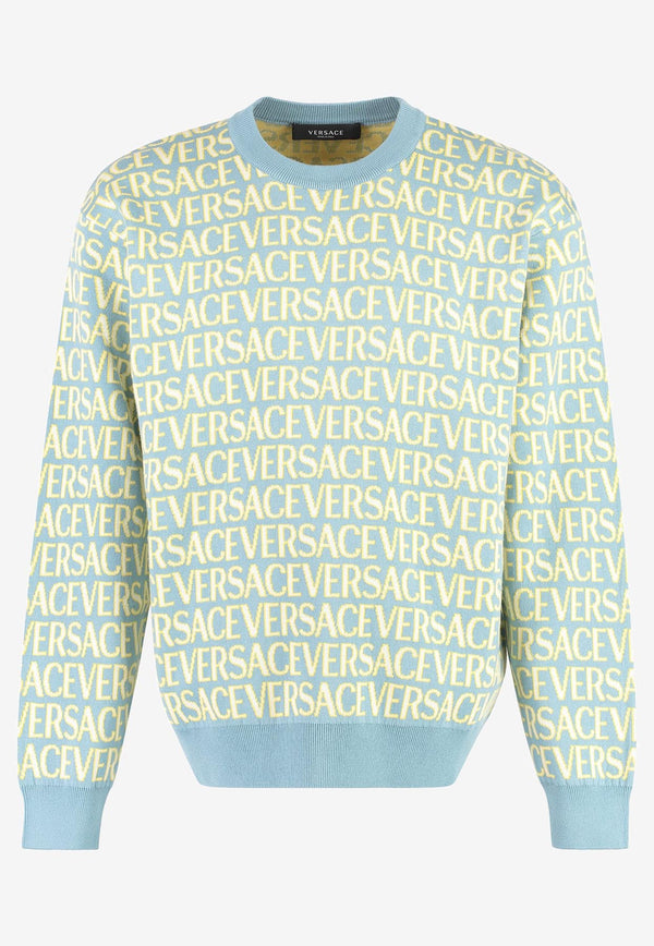 Versace Logo Jacquard Sweatshirt Multicolor 1010249 1A07466 5V510