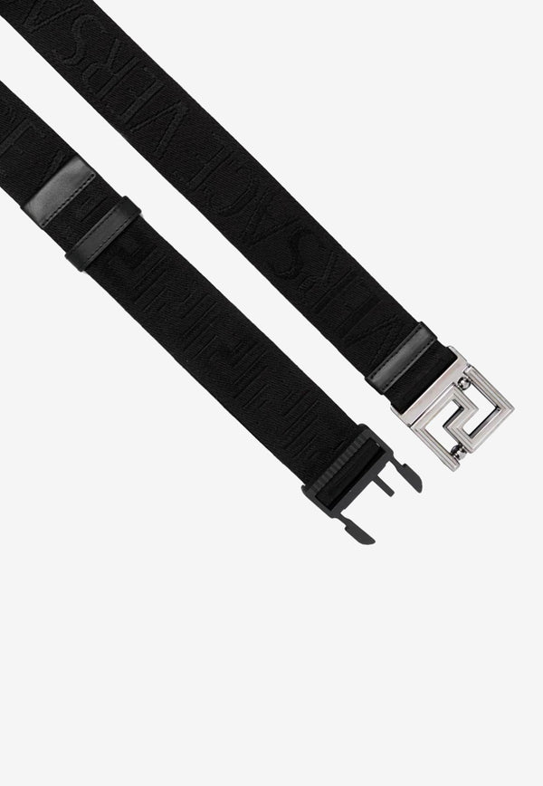 Versace Reversible Logo Jacquard Belt Black 1010432 1A07552 1B00E