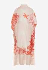 Versace Barocco Sea Print Cover-Up Dress Pink 1010808 1A11727 5PB50