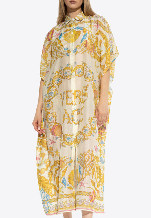 Versace Underwater Barocco Print Cover-Up Dress Multicolor 1010808 1A15491 5K640