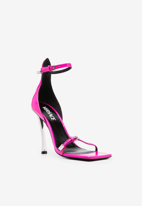 Versace Pin-Point 100 Calf Leather Sandals Pink 1011007 DVT51 1PO3P
