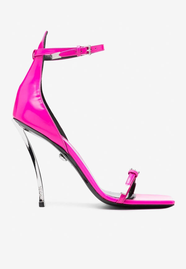 Versace Pin-Point 100 Calf Leather Sandals Pink 1011007 DVT51 1PO3P