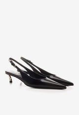 Versace Pin-Point 50 Slingback Pumps Black 1011181 DVT51 1B00P