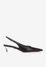 Versace Pin-Point 50 Slingback Pumps Black 1011181 DVT51 1B00P