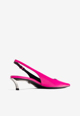 Versace Pin-Point 50 Slingback Pumps Pink 1011181 DVT51 1PO3P