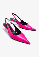 Versace Pin-Point 50 Slingback Pumps Pink 1011181 DVT51 1PO3P