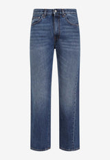 Straight-Legged Cropped Jeans