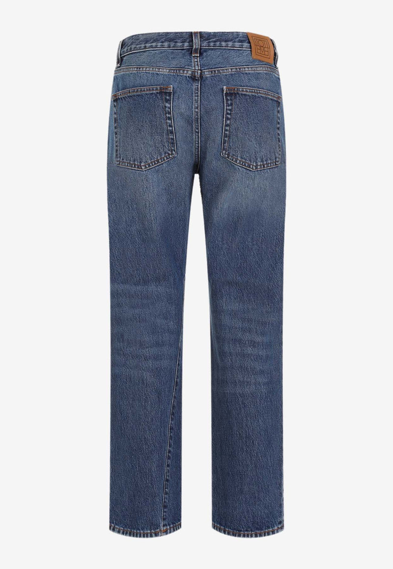 Straight-Legged Cropped Jeans