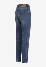 Straight-Legged Cropped Jeans