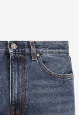 Straight-Legged Cropped Jeans