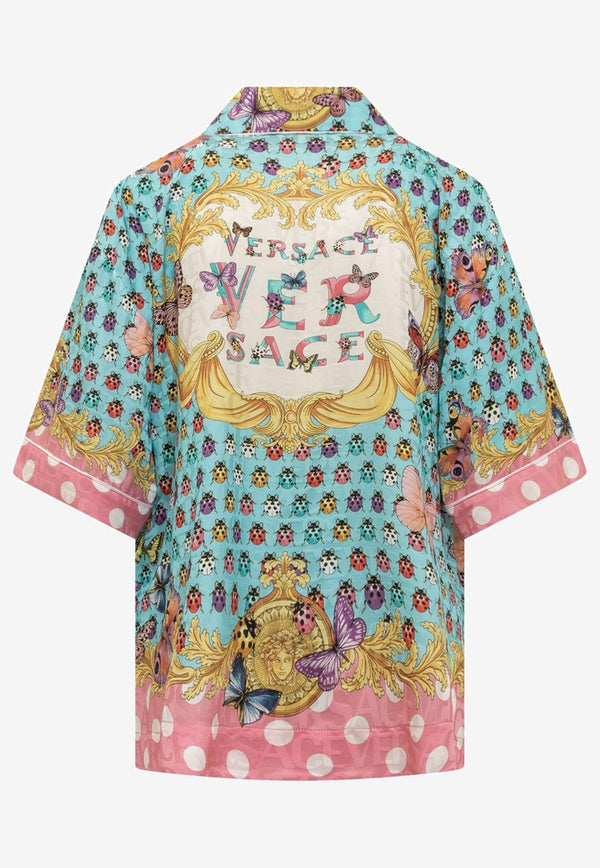 Versace Butterflies Polka Dot Shirt Multicolor 1011260 1A08278 5X280