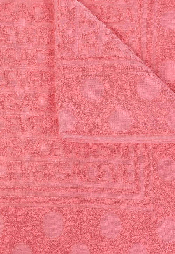 Versace All-over Polka Dot Bath Towel Pink 1011322 1A08203 1PO20