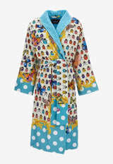 Versace Butterflies Print Bathrobe 1011451 1A08216 6V610 Multicolor