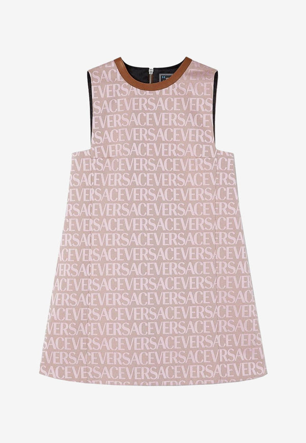 Versace All-Over Logo Mini Dress 1011540 1A08206 2PL50 Pink