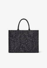 Versace Medium Barocco Athena Jacquard Tote Bag Black 1011562 1A09741 2BM0V