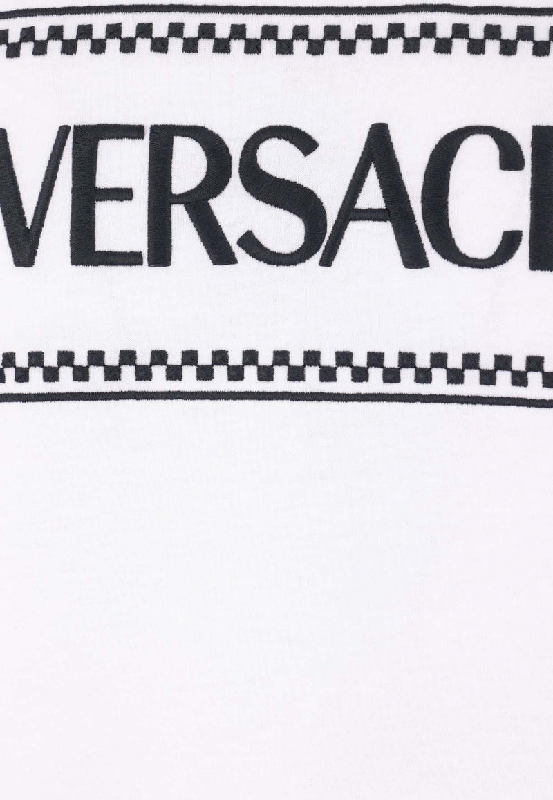 Versace 90s Vintage Logo T-shirt White 1011694 1A08584 1W000