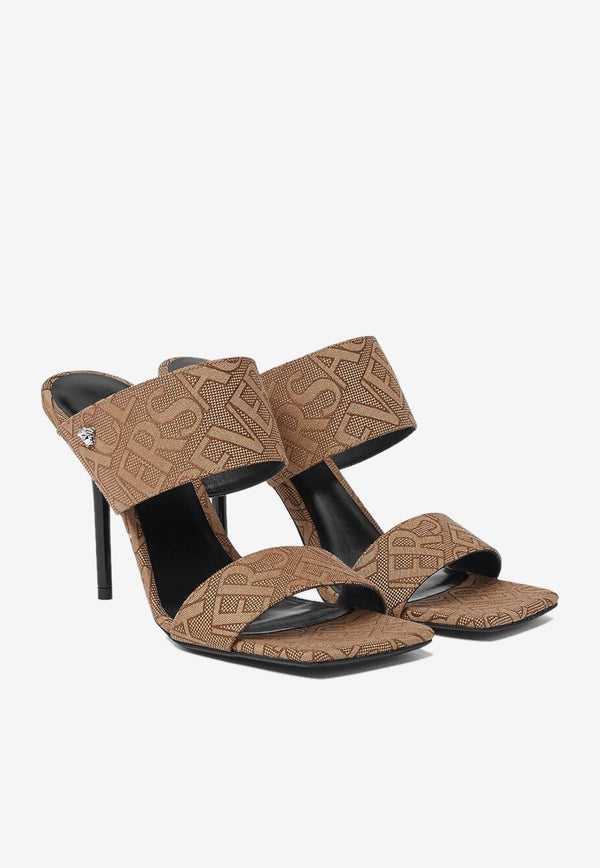 Versace 95 All-Over Logo Mules 1011720 1A07931 2N24P Brown