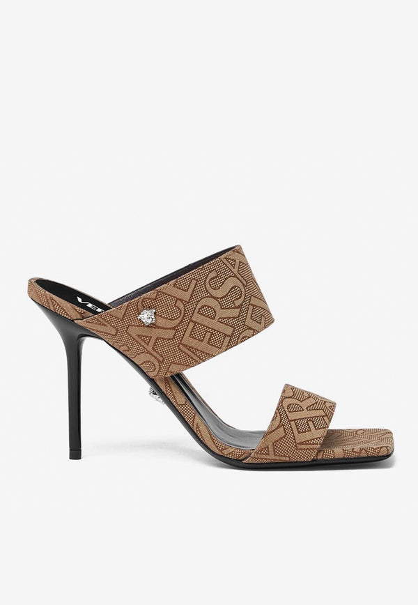 Versace 95 All-Over Logo Mules 1011720 1A07931 2N24P Brown