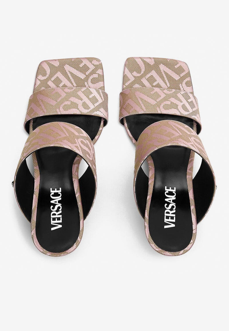 Versace 95 All-Over Logo Mules 1011720 1A07931 2N77P Pink