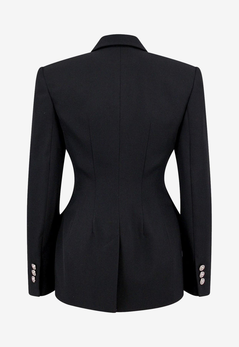 Versace Hourglass Tailored Wool Blazer Black 1012000 1A06750 1B000