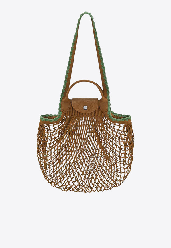 Longchamp Large La Pliage Mesh Handbag Brown 10121HGW/R_LONG-004