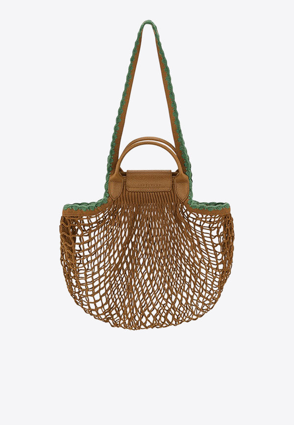 Longchamp Large La Pliage Mesh Handbag Brown 10121HGW/R_LONG-004